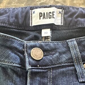 PAIGE Womens Dark Blue Denim Jeans